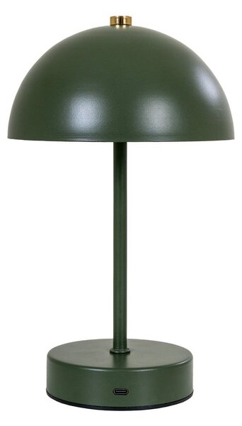 Тъмнозелена LED настолна лампа с метален абажур (височина 25 cm) Holt – House Nordic
