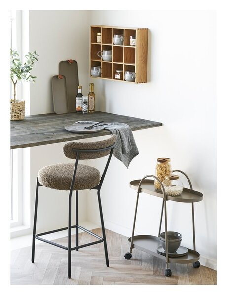 На няколко нива стенен рафт от декор от дъб в естествен цвят 11 cm Soria – House Nordic