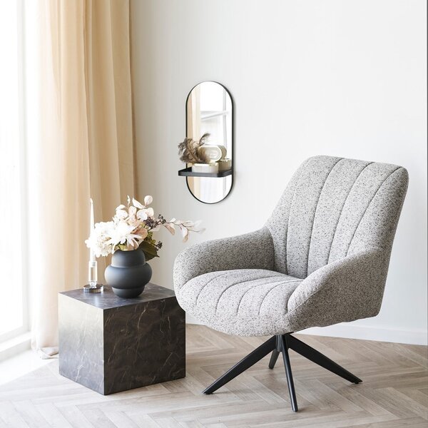 Черна стъклена ваза (височина 20 cm) Vera – House Nordic