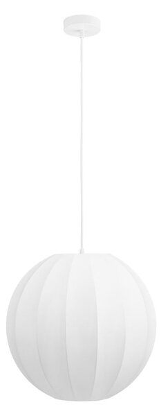Бяло висящо осветително тяло с текстилен абажур ø 40 cm Coventry – House Nordic