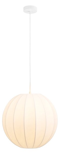 Бяло висящо осветително тяло с текстилен абажур ø 40 cm Coventry – House Nordic
