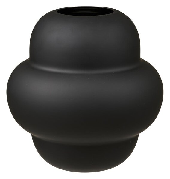 Черна стъклена ваза (височина 20 cm) Vera – House Nordic