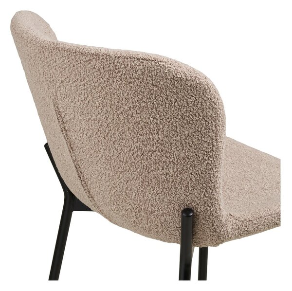 Бежов тапициран бар стол (височина на седалката 65 cm) Maceda – House Nordic
