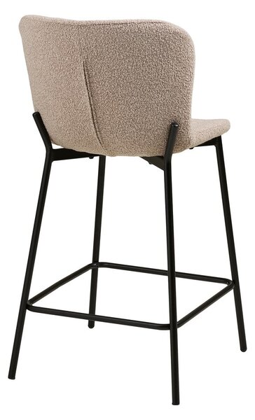 Бежов тапициран бар стол (височина на седалката 65 cm) Maceda – House Nordic