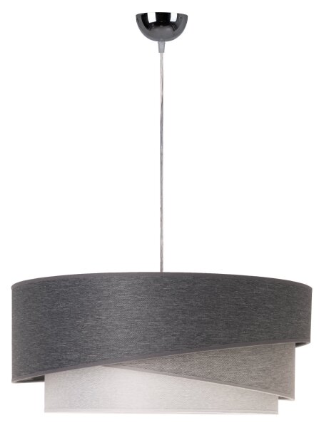 Duolla - Пендел KOBO 1xE27/15W/230V Ø 45 см антрацит/сив/бял