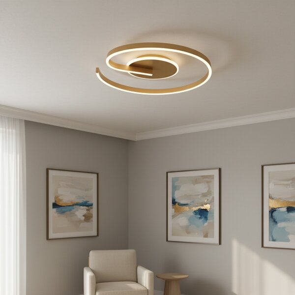 Brilagi -LED Димируемо таванно осветително тяло SPIRAL LED/56W/230V 3000/4000/6000K+дистанционно управление