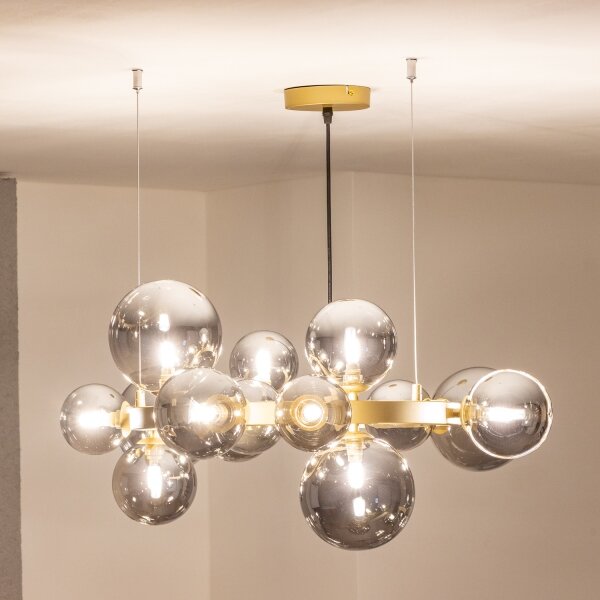 Brilagi - LED Пендел MILLA 15xG9/3W/230V златист/опушен