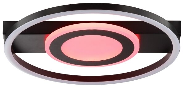 Brilliant - LED RGBW плафон с възможност за димиране MAUREEN LED/20W/230V 3000-6500K черен + дистанционно управление