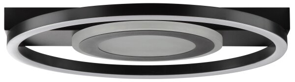 Brilliant - LED RGBW плафон с възможност за димиране MAUREEN LED/20W/230V 3000-6500K черен + дистанционно управление