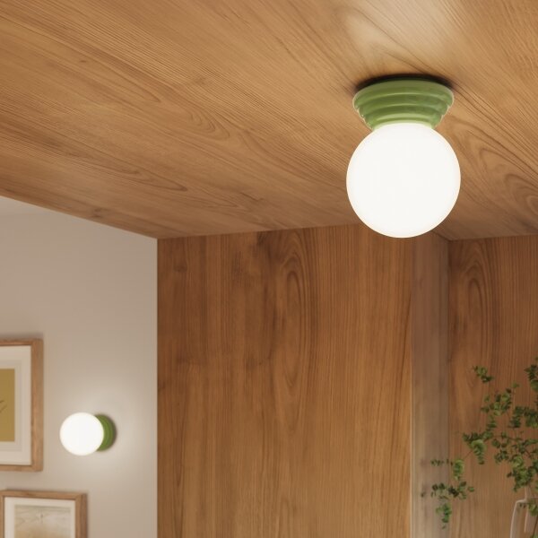 Sollux SL.1900 - Плафон за баня ZORI 1xG9/8W/230V, Ø 12 см, IP44, зелен
