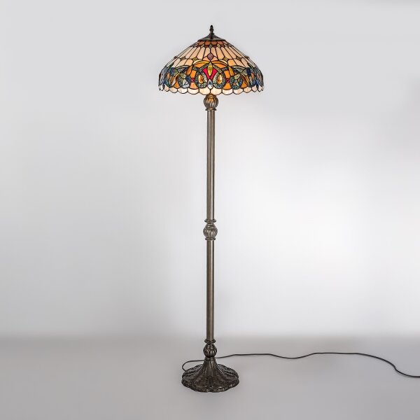 Brilagi - Tiffany витражна подова лампа LUISA 2xE27/60W/230V