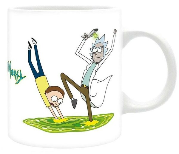 Чаша ABYstyle Rick and Morty Portal 2, 320ml, керамика, бяла