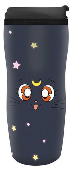 Термочаша ABYstyle Sailor Moon Luna & Artemis, 355ml, пластмаса, черна/бяла
