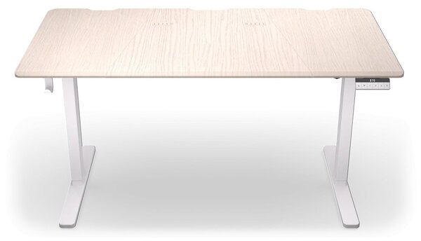 Гейминг бюро Endorfy Atlas L Electric Light Wood, МДФ, 150 x 78 cm, до 80 кг. натоварване, поставка за слушалки, електрическо управление на височина, бяло