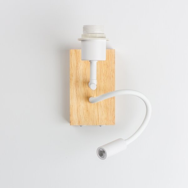 Brilagi - LED стенна лампа NUBILA WOOD 1xE27/25W/230V + LED/3W дъб/bяла/оранжева