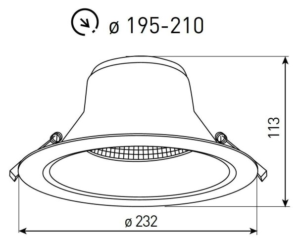 LED димируемо вградено осветително тяло NYON LED/20/26W/230V 3000/4000/5700K IP44 бяло