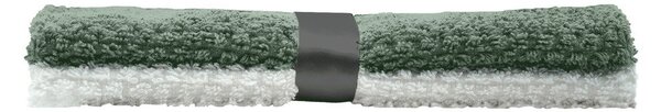 Бели/зелени памучни кърпи в комплект 2 бр. от тери 50x50 cm Gourmet – douceur d'intérieur