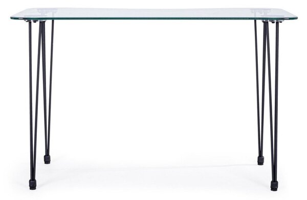 Работна маса със стъклен плот 60x120 cm Rondo – Bizzotto