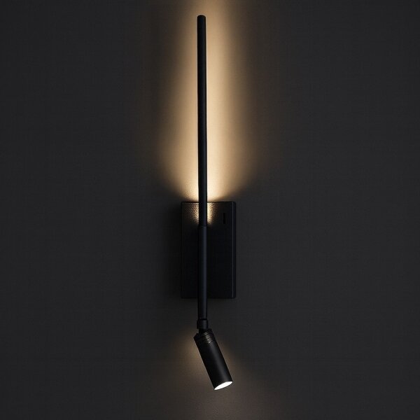 LED стенен аплик TORCH LED/6W/230V + LED/3W, черен