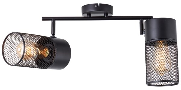 Brilliant - Точково осветително тяло KAMOLO 2xE27/40W/230V черно