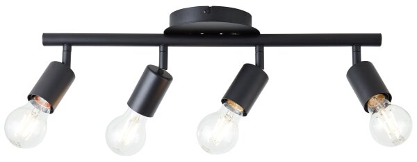 Brilliant - Точково осветително тяло 4xE27/28W/230V черно