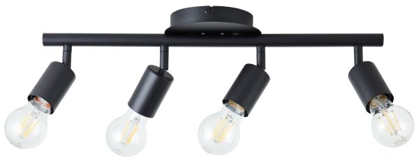 Brilliant - Точково осветително тяло 4xE27/28W/230V черно