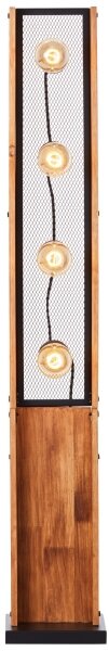 Brilliant - Подова лампа CALANDRA 4xE27/42W/230V, цвят бор