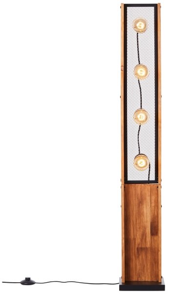 Brilliant - Подова лампа CALANDRA 4xE27/42W/230V, цвят бор