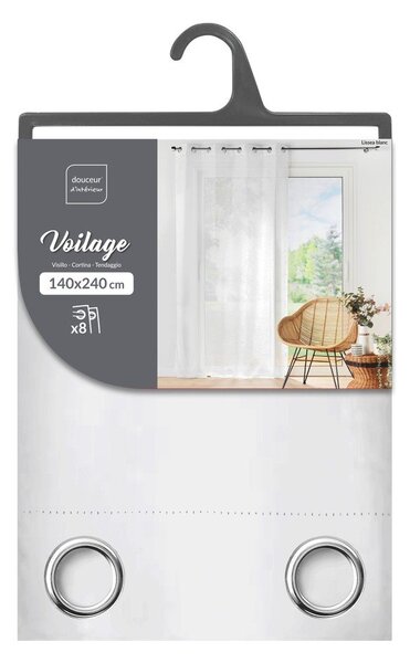 Бяла завеса от воал 140x240 cm Lissea – douceur d'intérieur