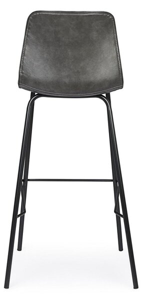 Тъмносив тапициран бар стол (височина на седалката 75 cm) Kyra – Bizzotto