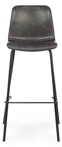 Тъмносив тапициран бар стол (височина на седалката 75 cm) Kyra – Bizzotto