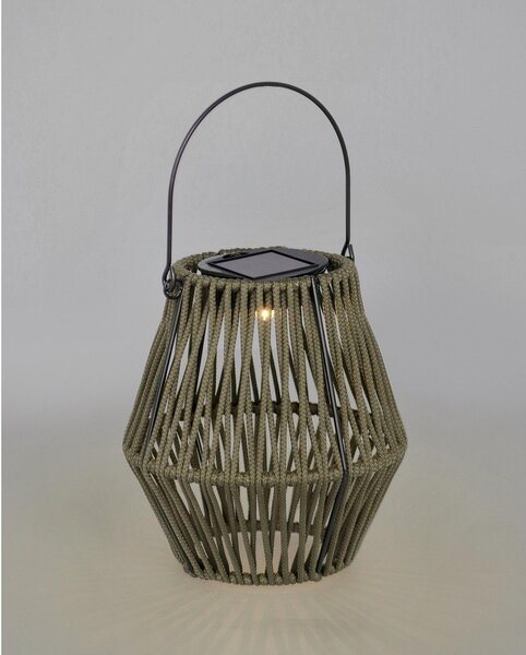 LED фенер със соларен панел в цвят каки (височина 17 cm) Juny – Yes Everyday