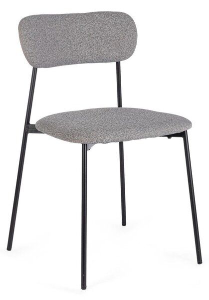 Сив тапициран трапезен стол Inka – Yes Everyday