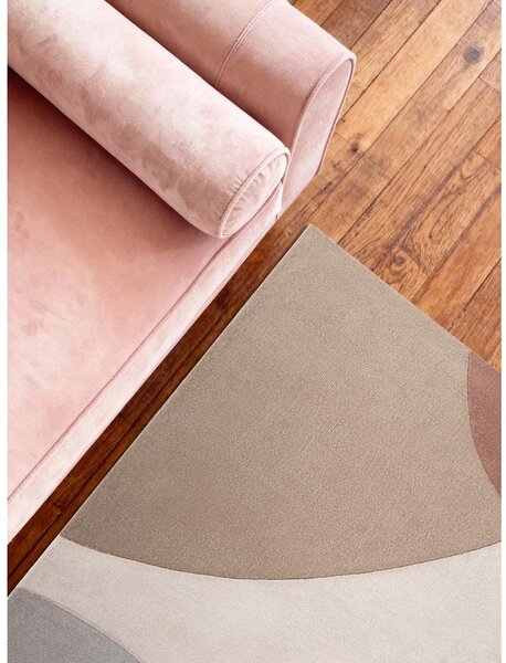 Бежов ръчно изработен вълнен килим 120x170 cm Hackney Clarissa – Ted Baker