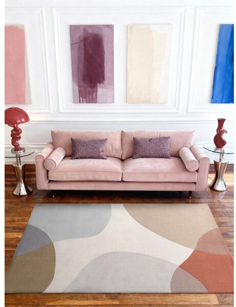 Бежов ръчно изработен вълнен килим 120x170 cm Hackney Clarissa – Ted Baker