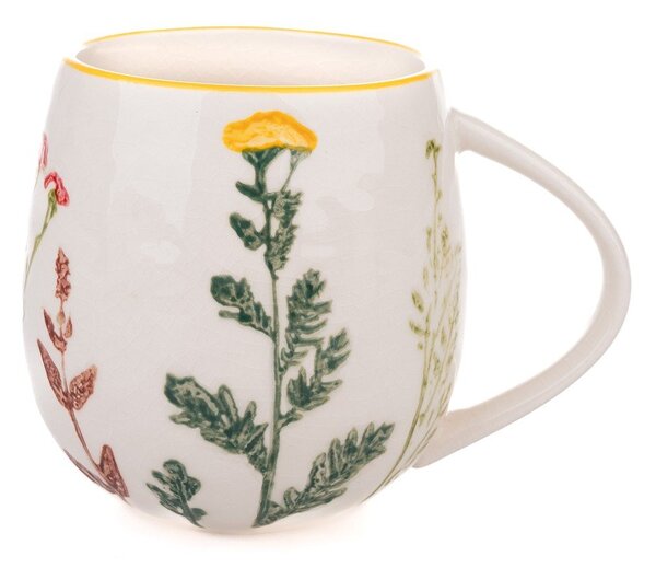 Бяла порцеланова чаша 500 ml Flower Garden – Dakls