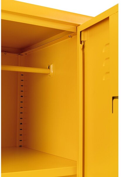 Жълто метално заключващ се шкафче 38x185x46 cm Cambridge – Yes Everyday