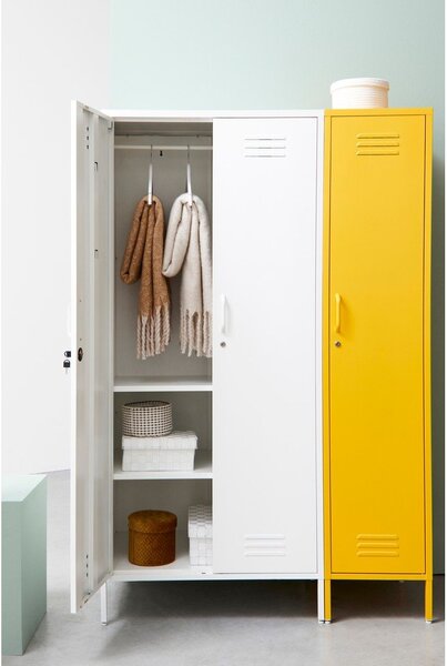 Жълто метално заключващ се шкафче 38x185x46 cm Cambridge – Yes Everyday