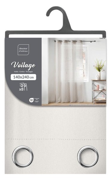 Завеса от воал в цвят слонова кост 140x240 cm Carlin – douceur d'intérieur