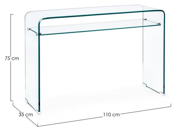 Стъклена конзолна маса 35x110 cm Iride – Bizzotto