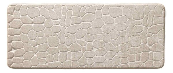 Бежов текстилен килим за баня 50x120 cm Ricochet – douceur d'intérieur