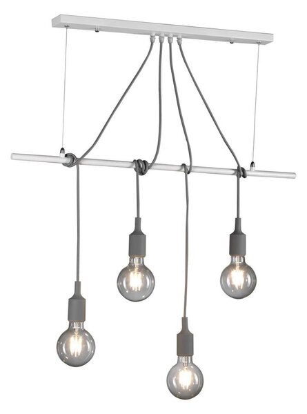 ONLI - Пендел WIRE 4xE27/15W/230V сив/бял