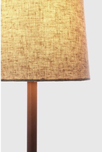 Бежова метална настолна лампа с текстилен абажур (височина 60 cm) Assam – Bizzotto