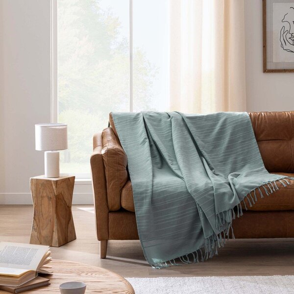 Зелено памучно покривало за легло 125x150 cm Lilia – douceur d'intérieur