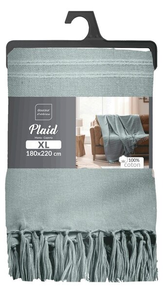 Зелено памучно покривало за легло 125x150 cm Lilia – douceur d'intérieur