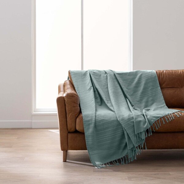 Зелено памучно покривало за легло 125x150 cm Lilia – douceur d'intérieur