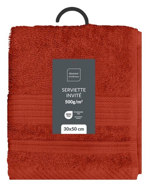 Памучна кърпа от тери в тухлен цвят 30x50 cm Tendresse – douceur d'intérieur
