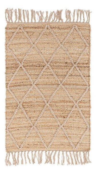 Ръчно изработен ютен килим в естествен цвят 60x90 cm Shaila – Yes Everyday