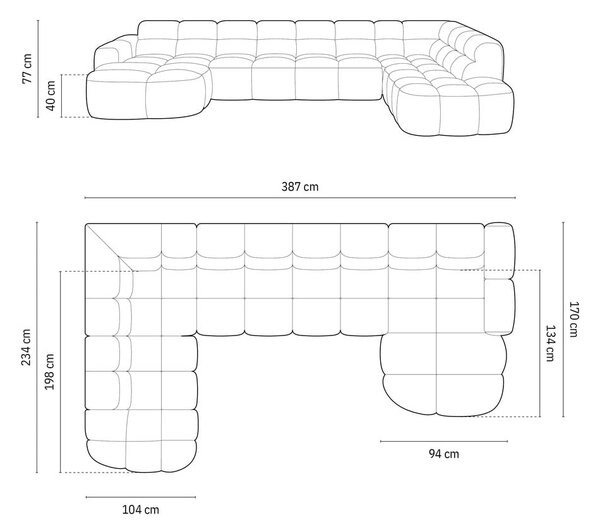 Бежов ъглов диван Lisa – Micadoni Home