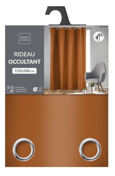 Теракотено затъмняващо перде 135x240 cm Occult – douceur d'intérieur